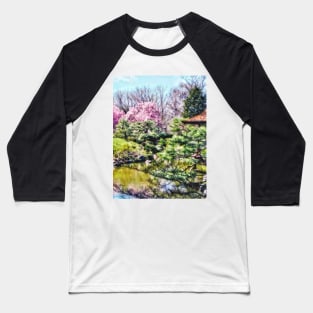 Japanese Garden in Spring Baseball T-Shirt